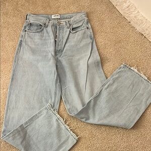 Agolde Light Wash Straight Leg Jeans